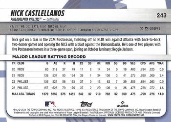 2024 Topps Big League - Electric Orange #243 Nick Castellanos Back