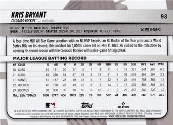 2024 Topps Big League - FoilFractor #93 Kris Bryant Back