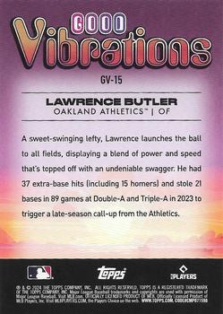 2024 Topps Big League - Good Vibrations #GV-15 Lawrence Butler Back