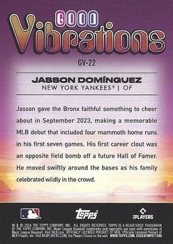 2024 Topps Big League - Good Vibrations #GV-22 Jasson Domínguez Back