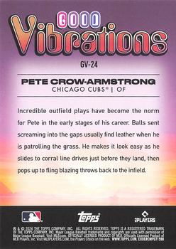 2024 Topps Big League - Good Vibrations #GV-24 Pete Crow-Armstrong Back
