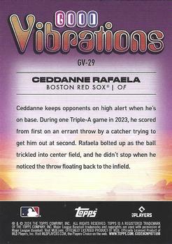 2024 Topps Big League - Good Vibrations #GV-29 Ceddanne Rafaela Back