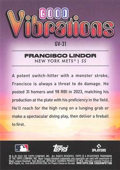 2024 Topps Big League - Good Vibrations #GV-31 Francisco Lindor Back