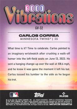 2024 Topps Big League - Good Vibrations #GV-32 Carlos Correa Back
