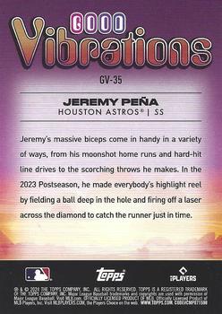 2024 Topps Big League - Good Vibrations #GV-35 Jeremy Peña Back
