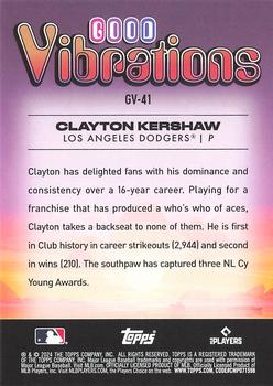 2024 Topps Big League - Good Vibrations #GV-41 Clayton Kershaw Back