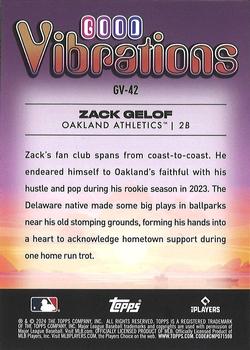 2024 Topps Big League - Good Vibrations #GV-42 Zack Gelof Back