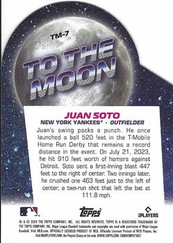 2024 Topps Big League - To the Moon Die Cuts #TM-7 Juan Soto Back