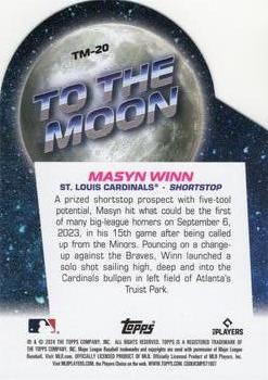 2024 Topps Big League - To the Moon Die Cuts #TM-20 Masyn Winn Back