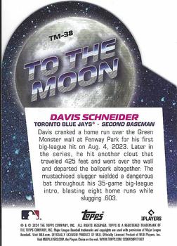 2024 Topps Big League - To the Moon Die Cuts #TM-38 Davis Schneider Back