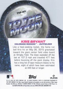 2024 Topps Big League - To the Moon Die Cuts #TM-43 Kris Bryant Back