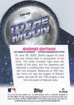 2024 Topps Big League - To the Moon Die Cuts #TM-45 Shohei Ohtani Back