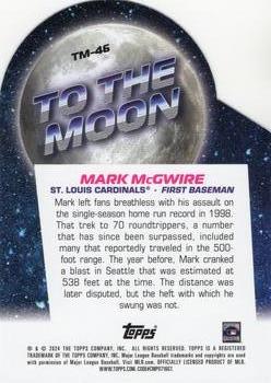2024 Topps Big League - To the Moon Die Cuts #TM-46 Mark McGwire Back