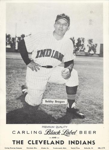 1958 Carling Black Label Beer Cleveland Indians 8x12 #DBL-217E Bobby Bragan Front