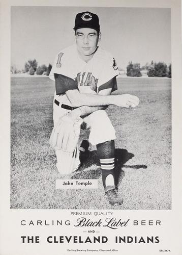 1960 Carling Black Label Beer Cleveland Indians 8x12 #DBL347A John Temple Front