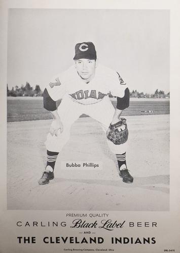 1960 Carling Black Label Beer Cleveland Indians 8x12 #DBL347E Bubba Phillips Front