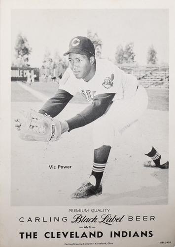 1960 Carling Black Label Beer Cleveland Indians 8x12 #DBL347G Vic Power Front