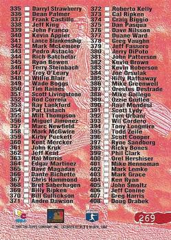 1994 Stadium Club #269 Checklist: 271-408 Back