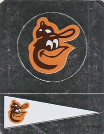 1988 Panini Stickers - Monograms/Pennants #A / A-1 Baltimore Orioles Monogram / Pennant Front
