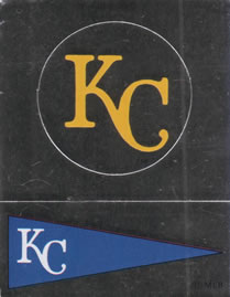1988 Panini Stickers - Monograms/Pennants #G / G-1 Kansas City Royals Monogram / Pennant Front