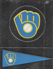 1988 Panini Stickers - Monograms/Pennants #H / H-1 Milwaukee Brewers Monogram / Pennant Front