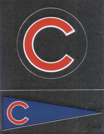 1988 Panini Stickers - Monograms/Pennants #P / P-1 Chicago Cubs Monogram / Pennant Front