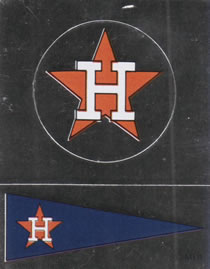 1988 Panini Stickers - Monograms/Pennants #R / R-1 Houston Astros Monogram / Pennant Front