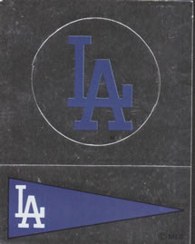 1988 Panini Stickers - Monograms/Pennants #S / S-1 Los Angeles Dodgers Monogram / Pennant Front