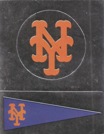 1988 Panini Stickers - Monograms/Pennants #U / U-1 New York Mets Monogram / Pennant Front
