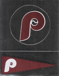 1988 Panini Stickers - Monograms/Pennants #V / V-1 Philadelphia Phillies Monogram / Pennant Front
