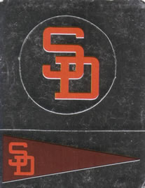 1988 Panini Stickers - Monograms/Pennants #Y / Y-1 San Diego Padres Monogram / Pennant Front