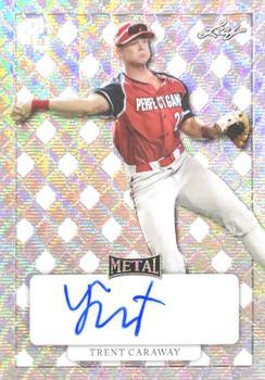 2022 Leaf Metal Perfect Game All-American Classic - Metal Auto Silver Wave #MA-TC1 Trent Caraway Front