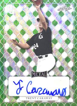 2022 Leaf Metal Perfect Game All-American Classic - Metal Auto Green Wave #MA-TC1 Trent Caraway Front