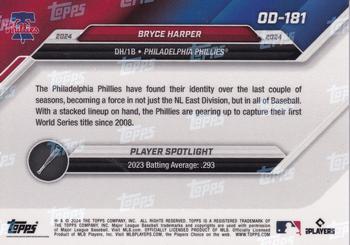 2024 Topps Now Road to Opening Day Philadelphia Phillies - Black #OD-181 Bryce Harper Back