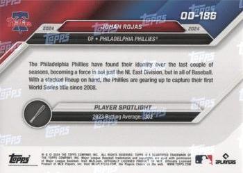 2024 Topps Now Road to Opening Day Philadelphia Phillies - Black #OD-186 Johan Rojas Back