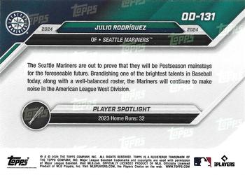 2024 Topps Now Road to Opening Day Seattle Mariners - Black #OD-131 Julio Rodríguez Back