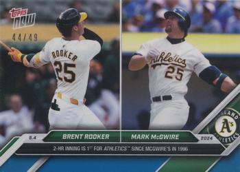 2024 Topps Now - Blue #157 Brent Rooker / Mark McGwire Front