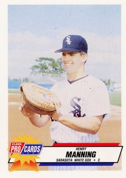 1993 Fleer ProCards Sarasota White Sox SGA #1372 Henry Manning Front