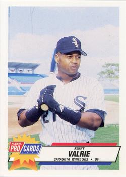 1993 Fleer ProCards Sarasota White Sox SGA #1384 Kerry Valrie Front