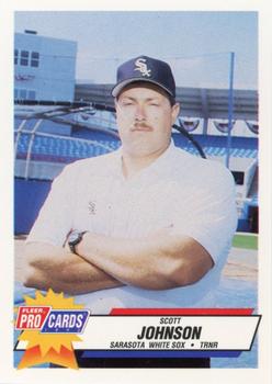 1993 Fleer ProCards Sarasota White Sox SGA #NNO Scott Johnson Front