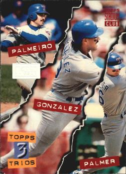 1994 Stadium Club - First Day Issue #112 Juan Gonzalez / Rafael Palmeiro / Dean Palmer Front