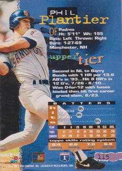 1994 Stadium Club - First Day Issue #115 Phil Plantier Back