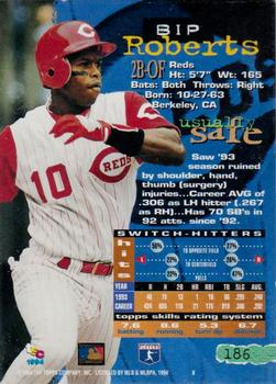 1994 Stadium Club - First Day Issue #186 Bip Roberts Back