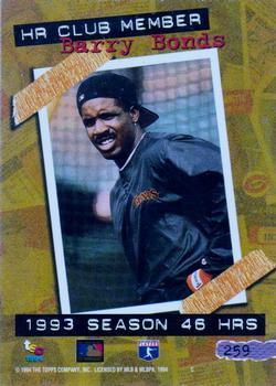 1994 Stadium Club - First Day Issue #259 Barry Bonds Back