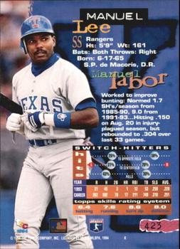 1994 Stadium Club - First Day Issue #423 Manuel Lee Back