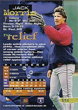 1994 Stadium Club - First Day Issue #556 Jack Morris Back