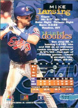 1994 Stadium Club - First Day Issue #577 Mike Lansing Back