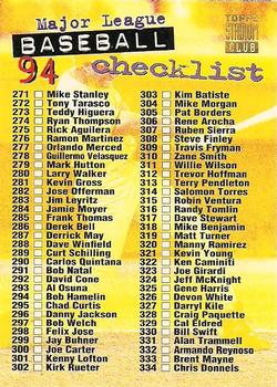 1994 Stadium Club - Golden Rainbow #269 Checklist: 271-408 Front