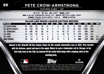 2024 Topps Chrome Black #96 Pete Crow-Armstrong Back