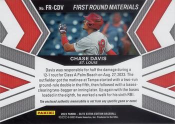 2023 Panini Elite Extra Edition - First Round Materials #FR-CDV Chase Davis Back